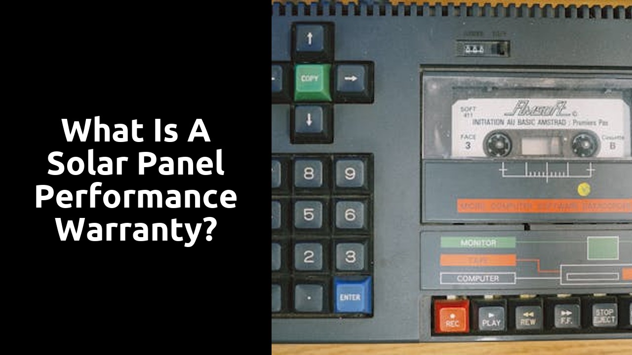 What is a solar panel performance warranty?