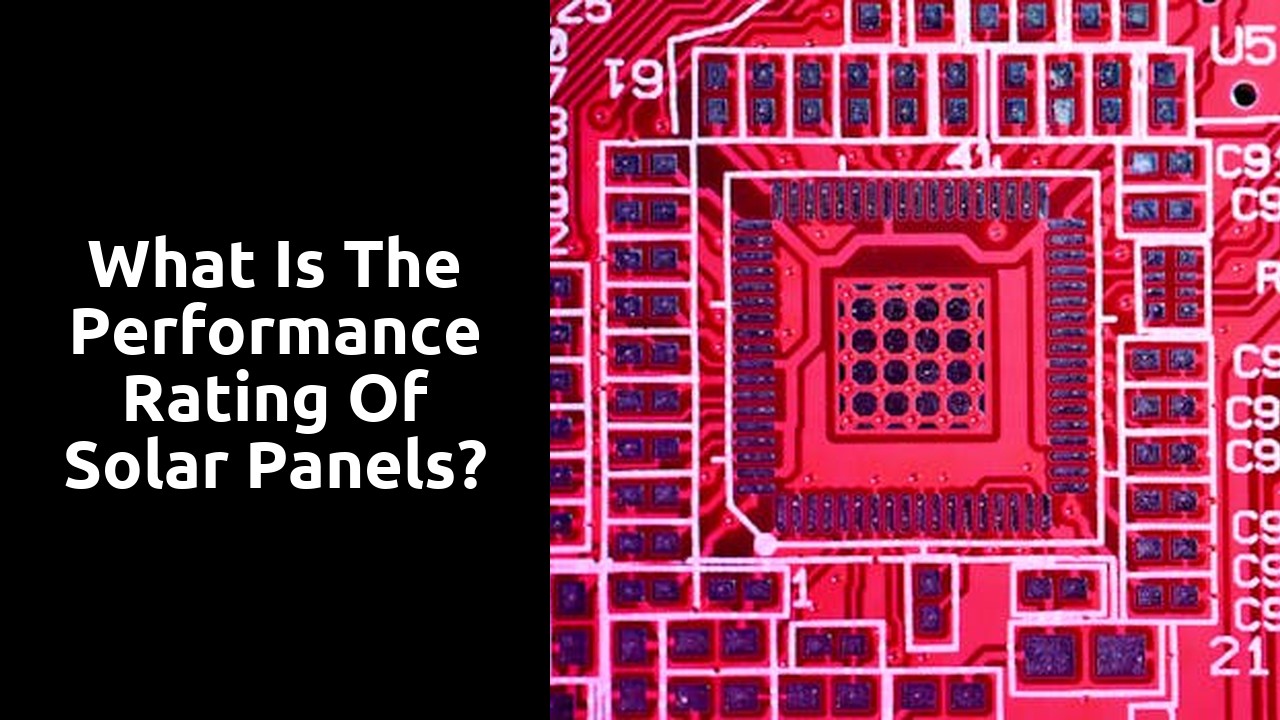 What is the performance rating of solar panels?