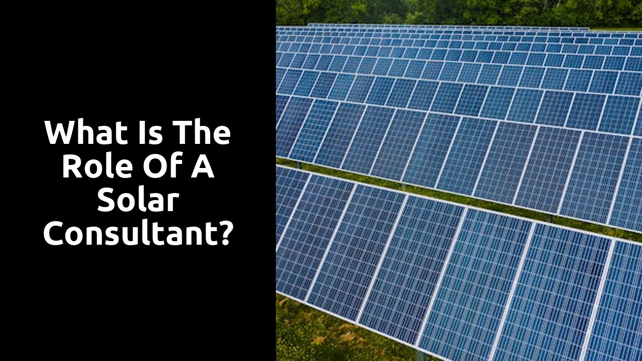 What is the role of a solar consultant?